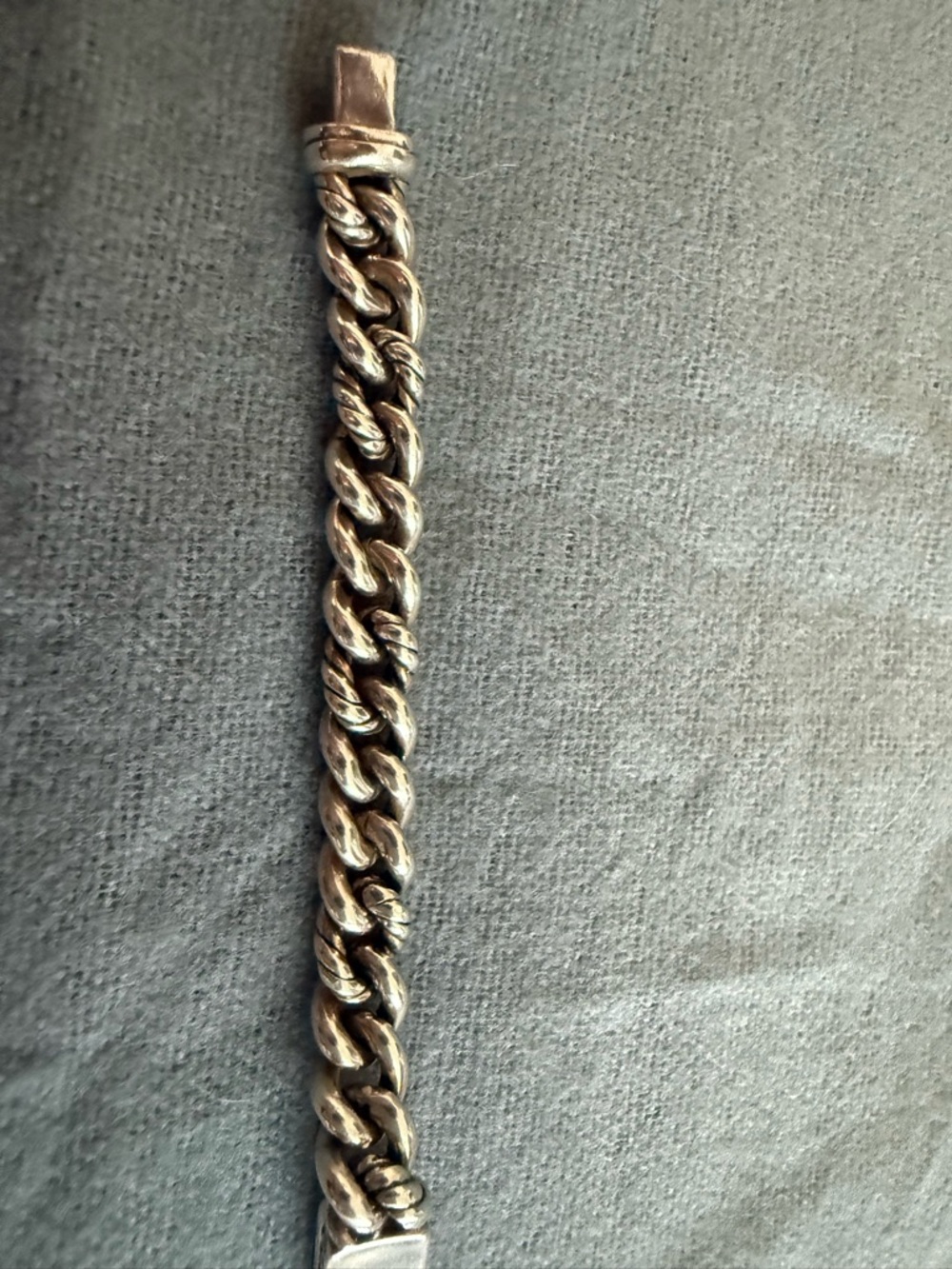 David Yurman Silver 'Love' Cable ID Bracelet - Picture 9 of 12